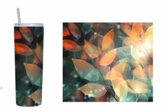 3D Leaves Tumbler Sublimation. 3D Fall Leaves Tumbler Wrap Product Image 2
