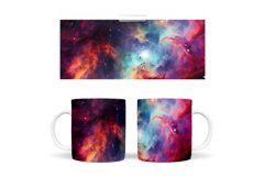 Space Mug Wrap Design. Galaxy Mug Wrap Sublimation Product Image 1