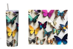 3D Butterfly Tumbler Sublimation. 3D Butterfly Tumbler Wrap Product Image 2