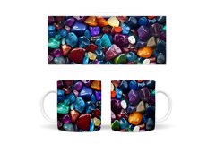 3D Stones Mug Design. 3D Stones Mug Wrap Sublimation Product Image 2