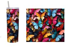 3D Butterfly Tumbler Wrap. 3D Butterfly Tumbler Sublimation Product Image 2