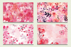 Pink Watercolor Floral Cutting Boards sublimation Design Product Image 2
