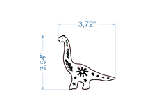 Dinosaur Christmas Ornament SVG laser cut file for Glowforge Product Image 2