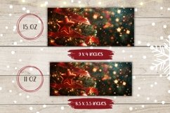 Glitter Christmas Mug Wrap, Christmas Coffee Mug Template Product Image 2