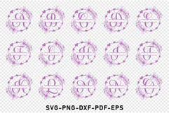 Round Split Alphabet Monogram Letters SVG, Monogram Font SVG Product Image 2