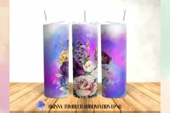 Watercolor Flower 20 OZ Tumbler Sublimation Design PNG Product Image 2