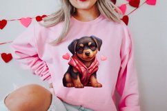 Cute Valentine Dog Clipart, Valentines Day Dog Clipart Product Image 2