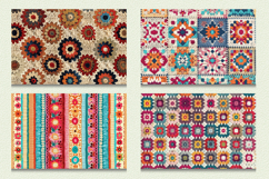 Boho Granny Crochet Cutting Boards sublimation Design Product Image 2