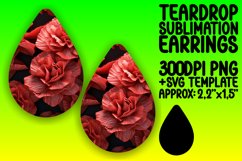 Blossom Pattern Teardrop Earrings Product Image 1