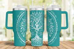 40oz Tumbler laser svg|Tumbler Celtic tree, Tree of Life Product Image 2