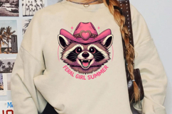 Feral Girl Summer Sublimation, Funny Raccoon Png Product Image 2