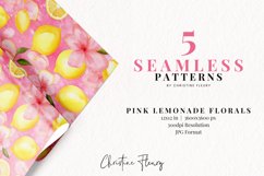 Pink Lemonade Florals Digital Paper Mini Pack Product Image 2
