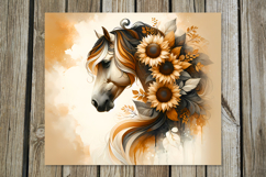 Horses | 8 skinny tumbler Sublimation designs Product Image 2
