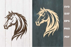 Horse papercut Design| Laser cut, Cricut, Silhouette Product Image 1