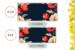 Spring Flowers Mug Design, Cartoon Tulips Mug PNG Product Image 2