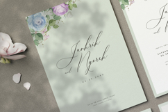 beautiful wedding card invitation set with roses flower Product Image 2