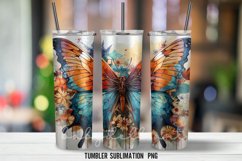 Butterfly Tumbler Wrap Sublimation Design |Tumbler Wrap Product Image 2