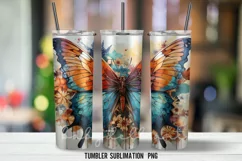 Butterfly Tumbler Wrap Sublimation Design |Tumbler Wrap Product Image 2