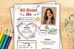All About Me Editable Canva Template Product Image 2