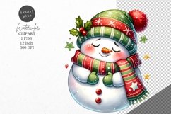Christmas clipart, Snowman clipart, Winter sublimation Product Image 1