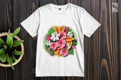 Tropical Hibiscus And Plumeria Flower Clipart PNG Product Image 2