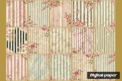 Shabby Chic Striped Floral Papers Product Image 2