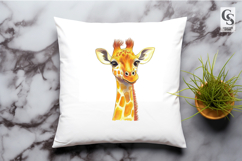 Cute Giraffe Watercolor Clipart Sublimation PNG Product Image 2