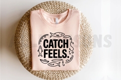 Catch Feels Vector Illustration With Fishing Elements Product Image 2