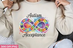 Autism Acceptance PNG, Autism Sublimation PNG Product Image 1