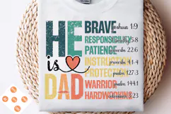 He is Dad PNG, Christian Fathers Day PNG, Fathers Day SVG Product Image 2