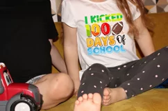 I kicked 100 days of school SVG Design, 100 day of school SV Product Image 2