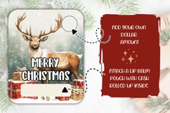 Cartoon Christmas Deer Money Card, Christmas Gift Card PNG Product Image 2