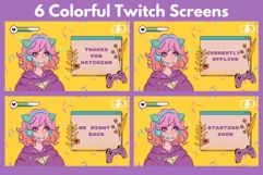 Animated Twitch Screens - Gamer Girl, Twitch Overlay Product Image 2