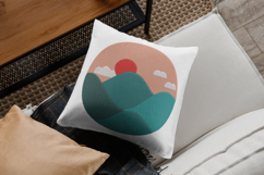 Sunset Over Mountains Embroidery Design Product Image 2