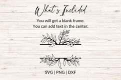 Hand Drawn Wedding Frame SVG With Leaf Border Product Image 2