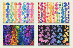Rainbow Larkspur Flowers Cutting Boards sublimation Designs Product Image 2