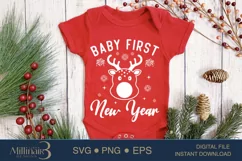 Baby First New Year SVG PNG Sublimation | Pregnancy Announce Product Image 2