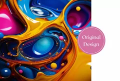 Colorful 3D Tumbler Sublimation Design, Fluid Art Tumbler Product Image 2