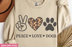 PEACE LOVE DOGS PNG, Dog Mom Sublimation PNG Product Image 3