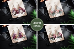 Colorful Flowers Earrings, Floral Teardrop Earring Designs Product Image 2