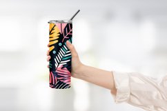 Abstract Shapes And Leaves Tumbler Wrap Sublimation Product Image 2