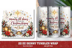 Christian Christmas 20oz Tumbler Wrap, Memorial Christmas Tu Product Image 1