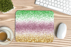 Green Gold and Pink Glitter Mouse Pad PNG Sublimation Design Product Image 1