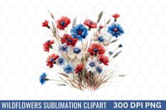 Wildflowers Sublimation Clipart Product Image 1