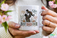 Retro Vintage Floral Father's Day PNG Product Image 4
