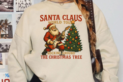 Retro Christmas Music Santa Sublimation, Christmas Png Product Image 2