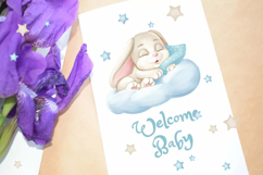 Newborn baby clipart, Cute little bunny vector file Product Image 3