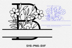 Wildflowers Monogram Split Font Letters SVG Laser Cut Files Product Image 2