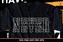 Never back down SVG T shirt Design Product Image 1