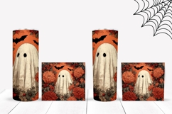 Cartoon Halloween Ghost Tumbler, Halloween Bats Tumbler Product Image 2